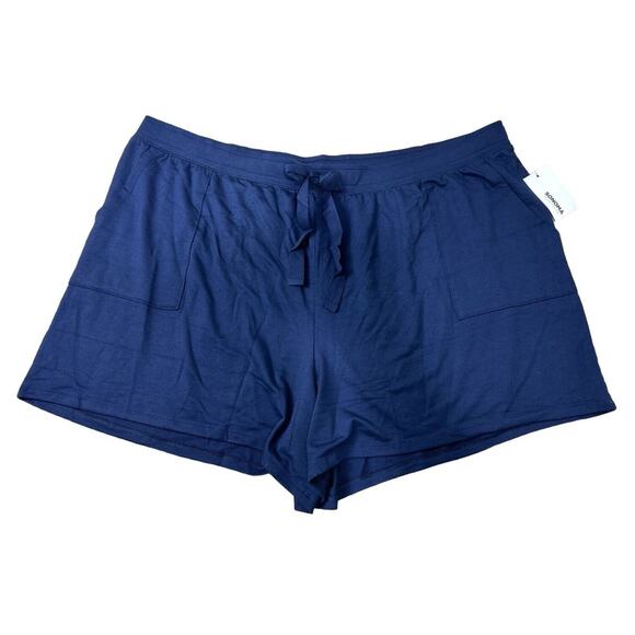 Women's Sonoma Pajama Shorts Sz 3X Navy Blue Super Soft Lounge Sleepwear - Picture 7 of 7